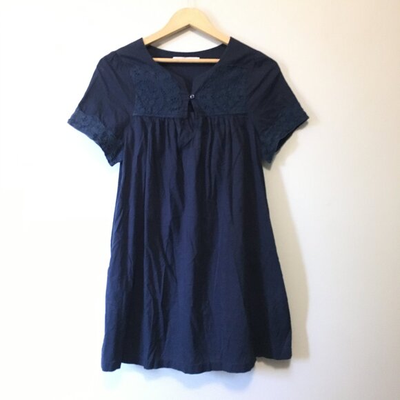 Lowry's Farm Japan 100% Cotton Babydoll Mini Dress - Picture 1 of 16